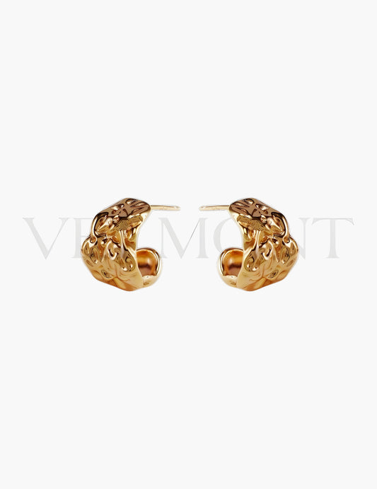 Boucles d’Oreilles Élégance Sculptée en Or