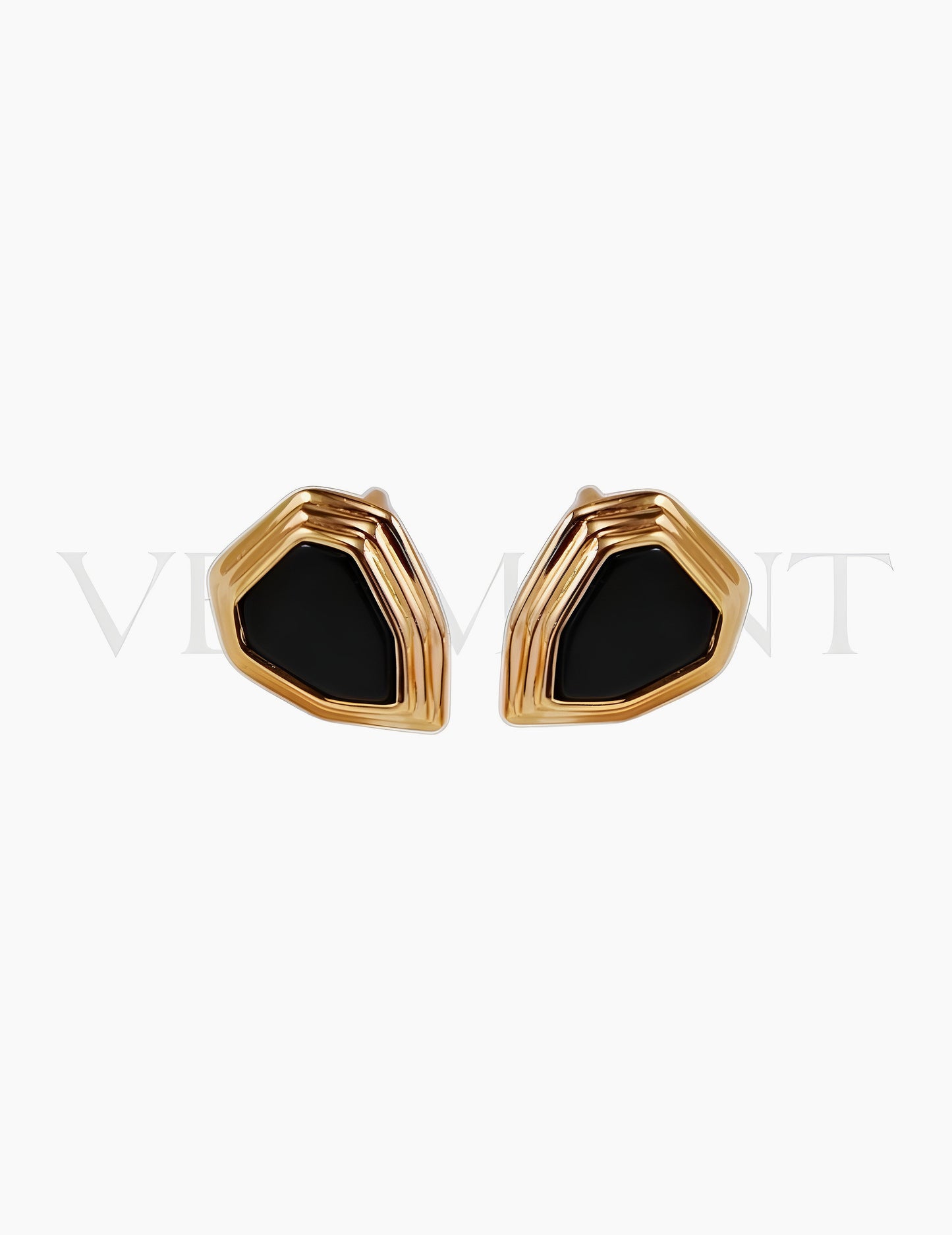 Boucles d'Oreilles Hexagone Doré
