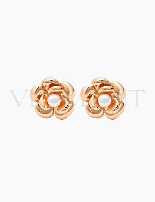 Boucles d’Oreilles Fleur de Perle