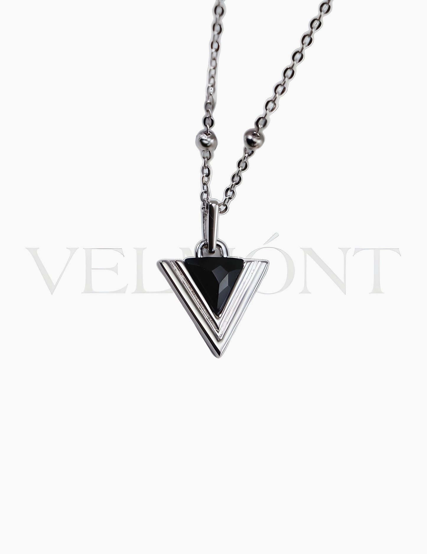 Pendentif Triangulaire Agate Argent