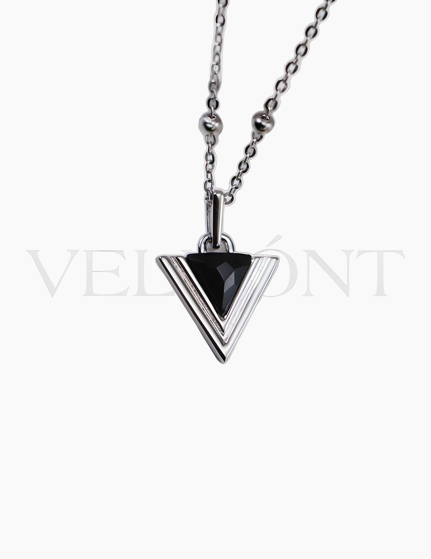 Pendentif Triangulaire Agate Argent