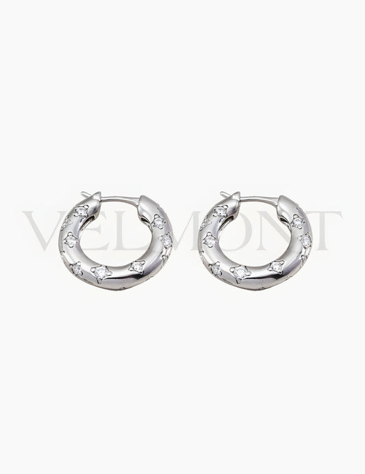 Boucles d’Oreilles Éclat Argent